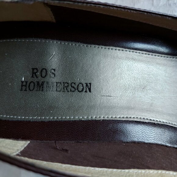 Ros Hommerson Women's Brown Crocodile Pattern Pumps, Size 8 - Picture 5 of 7